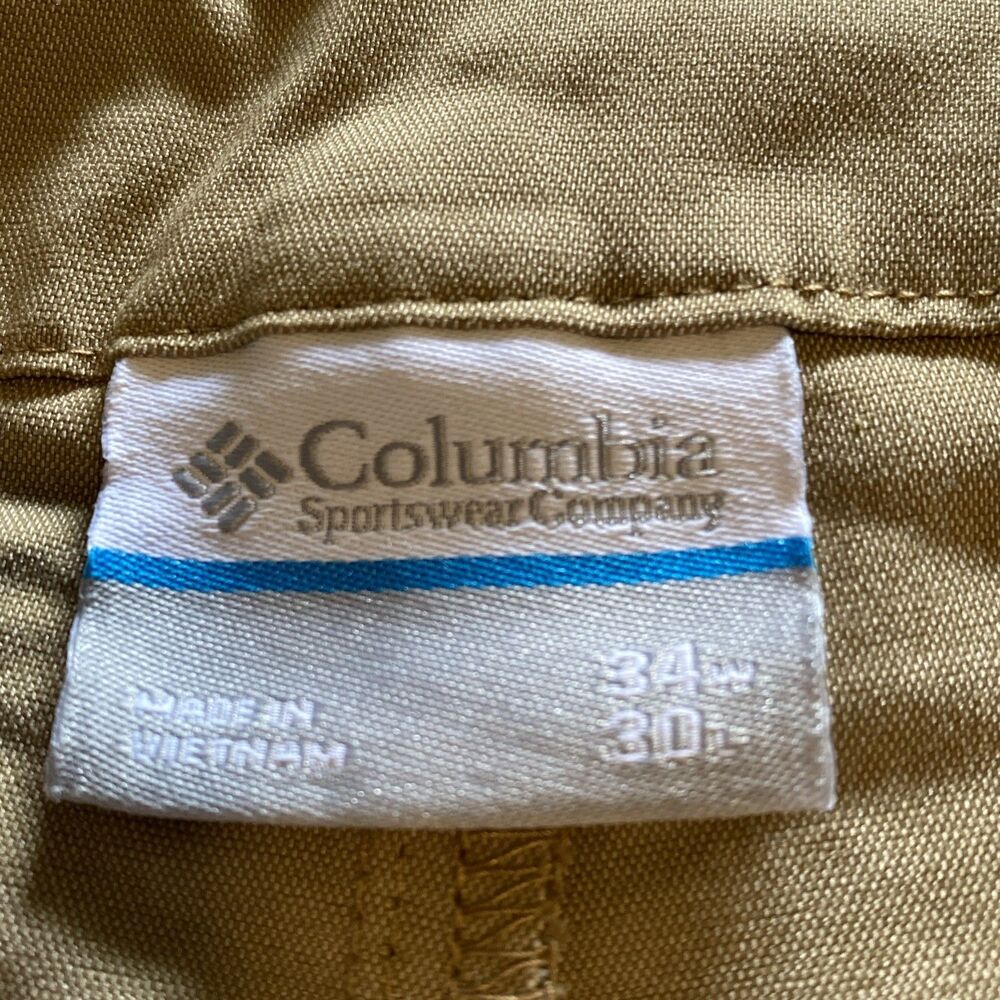 Columbia Sportswear Tan Outdoor Pants Size 34W 30L Polyester And Nylon - Picture 8 of 15